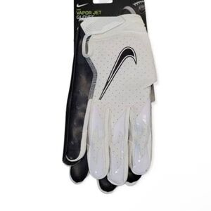 Nike Vapor Jet VJ 6.0 Mens Football Gloves Leather Size XL White CZ8154-127 New